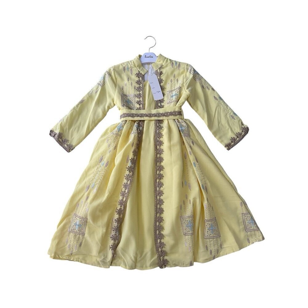 Rosaline Girl's Yellow Dress Size 8 New
